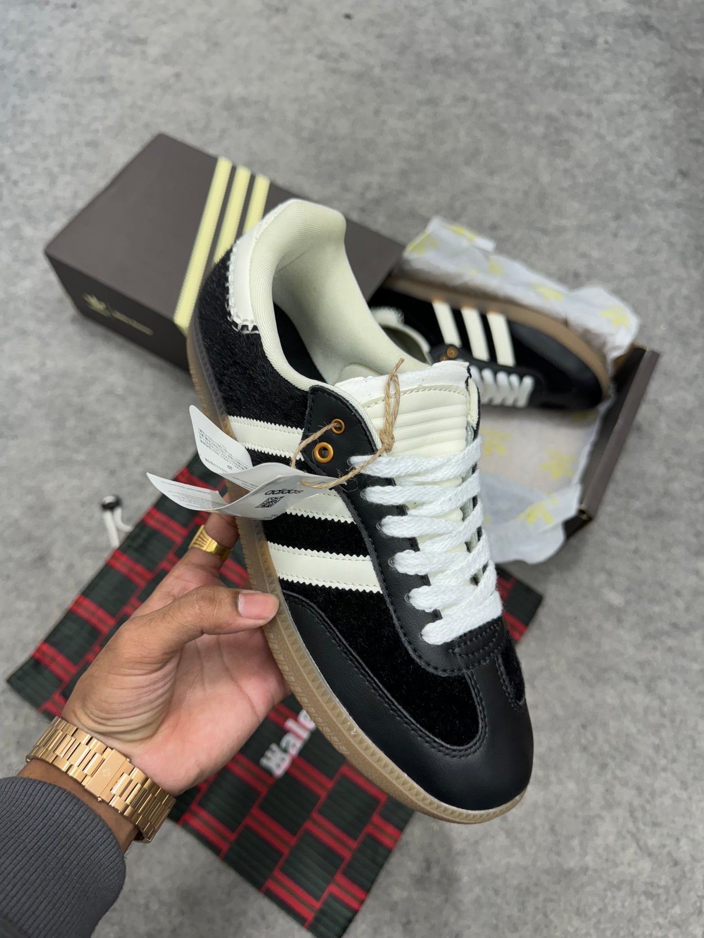 ADIDAS SAMBA PONY TONAL WALES BONNER 'CORE BLACK'