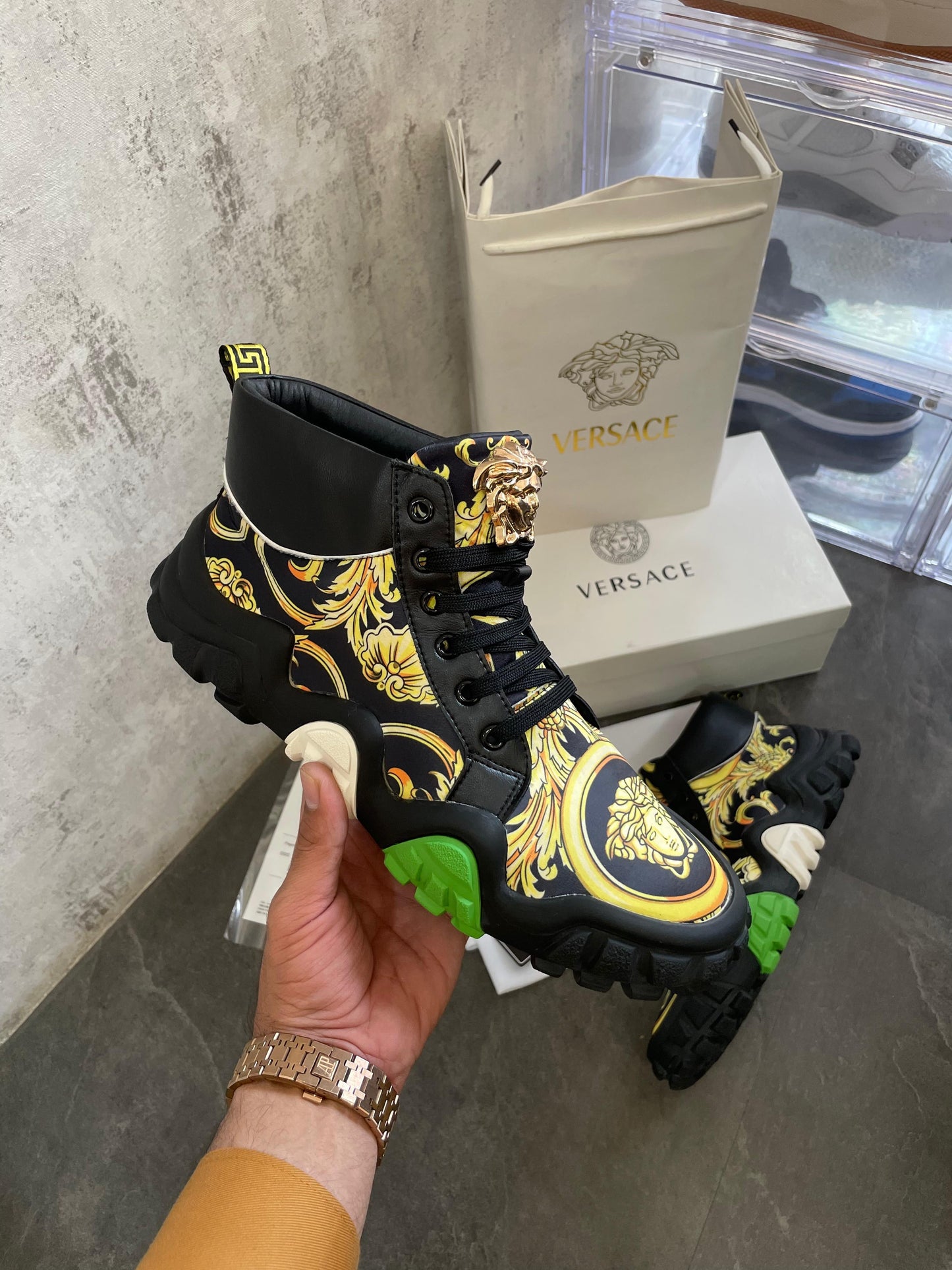 VERSACE HIGH TOP “ BLACK”