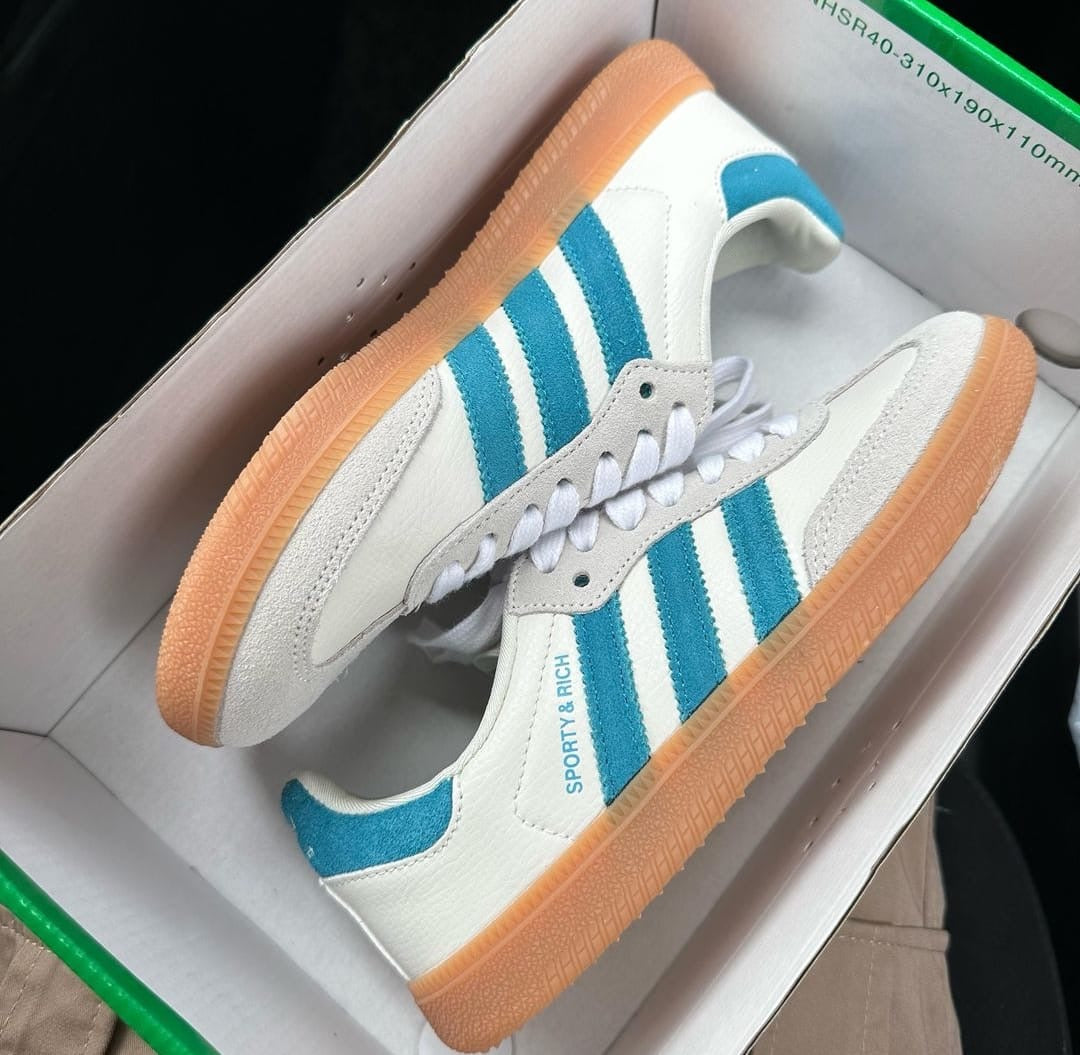 Adidas Samba x Sporty & Rich 'beige blue'