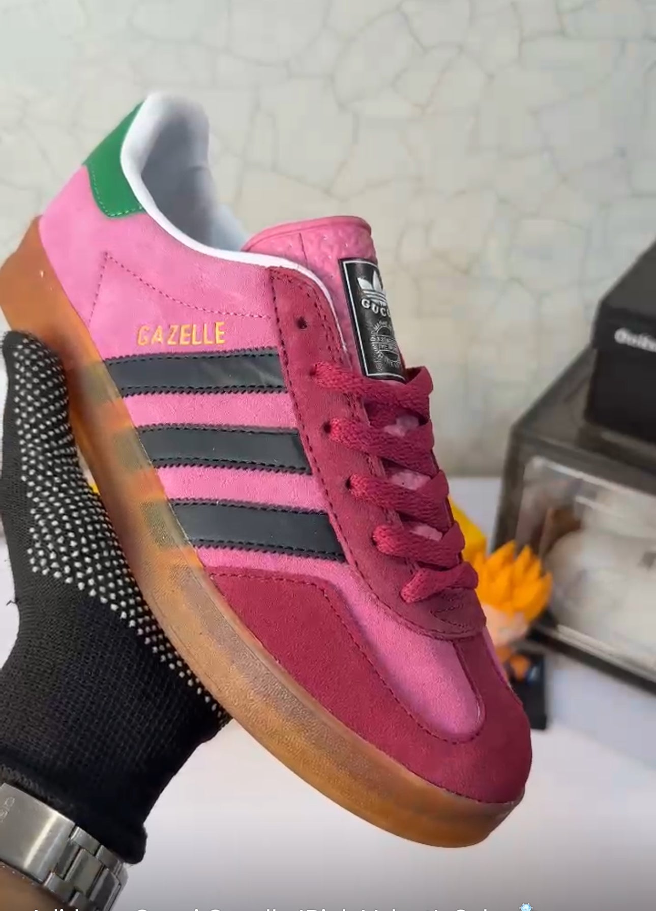 Adidas x Gucci Gazelle 'Pink Velvet' Sale 💍
