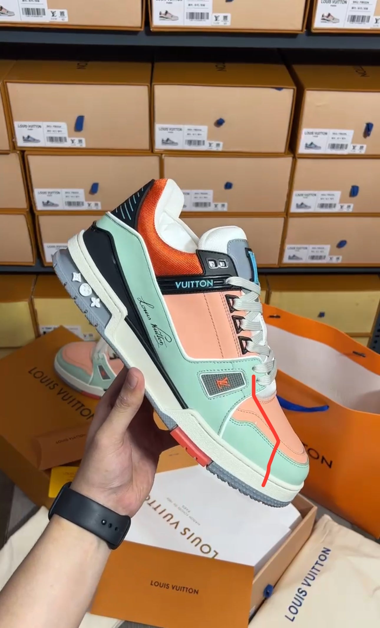 Louis Vuitton x Tyler The Creator Trainer 'Multi Orange' (UA)