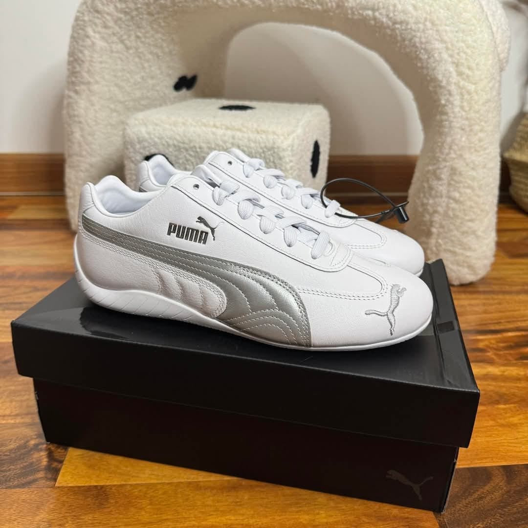 Puma speedcat leather white/silver👟🔥