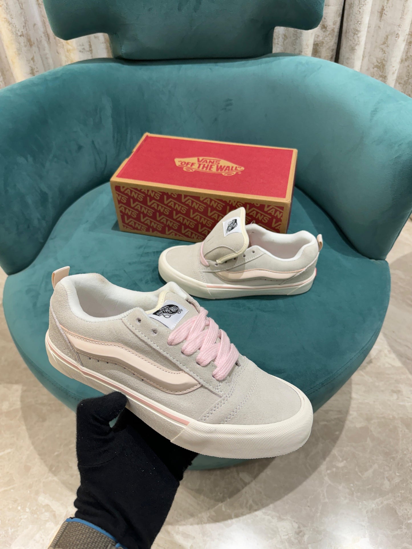 VANS Knu-Skool Vault - Sweet pink peach White (UA)