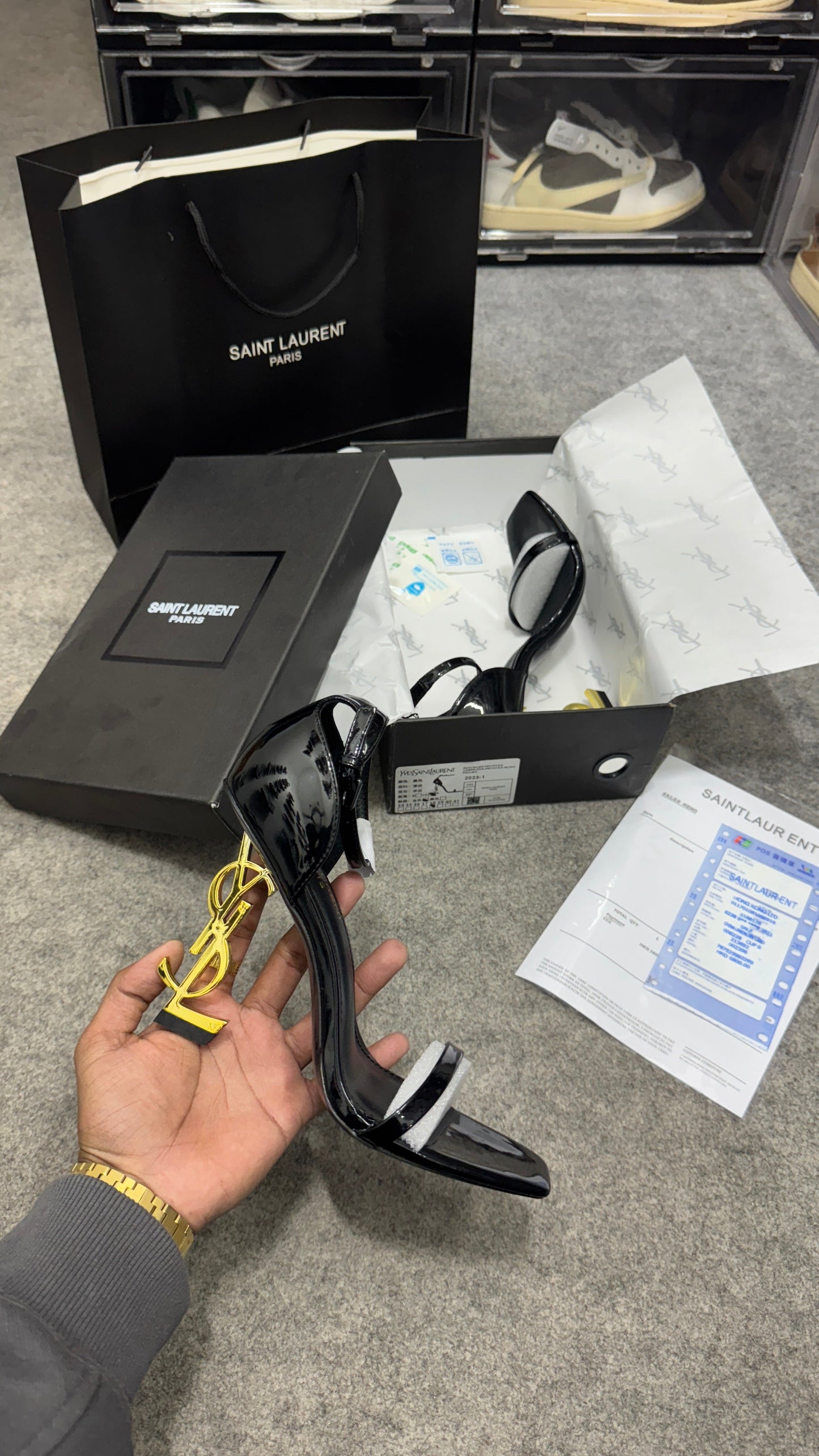 YSL Opyum Heels 'Black/Gold'