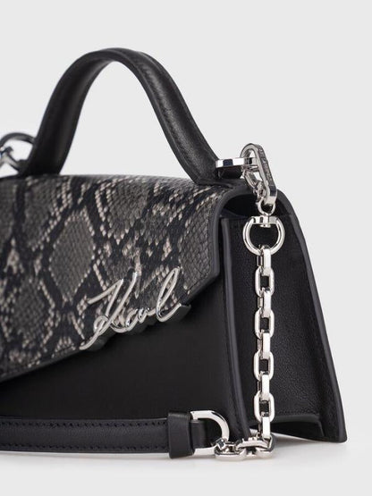 KARL LAGERFELD K Signature Slim Crossbody Bag Black Nickel
