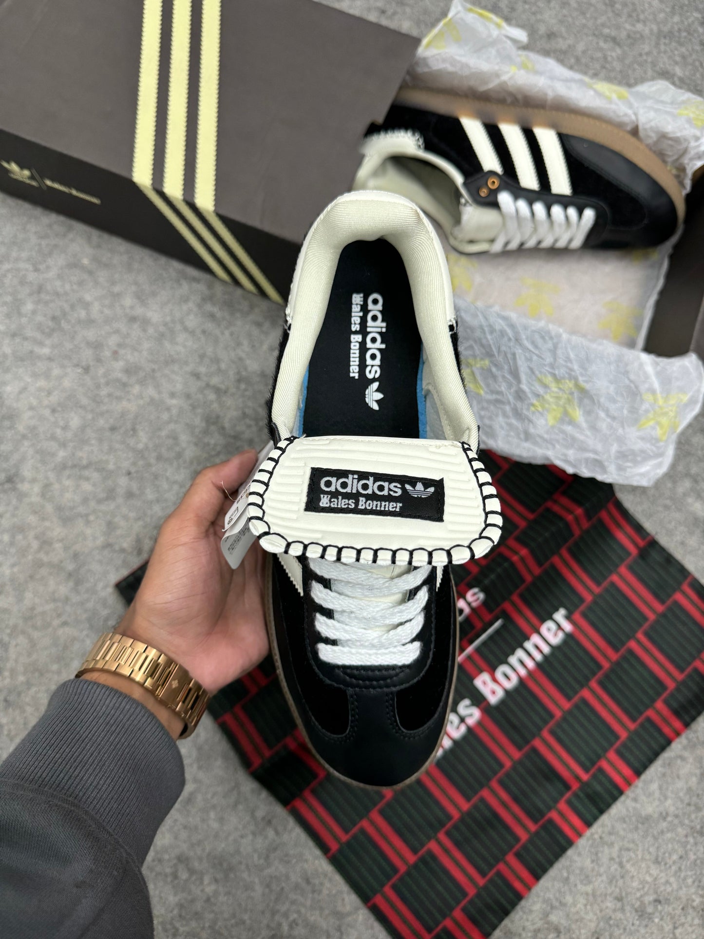 ADIDAS SAMBA PONY TONAL WALES BONNER 'CORE BLACK'