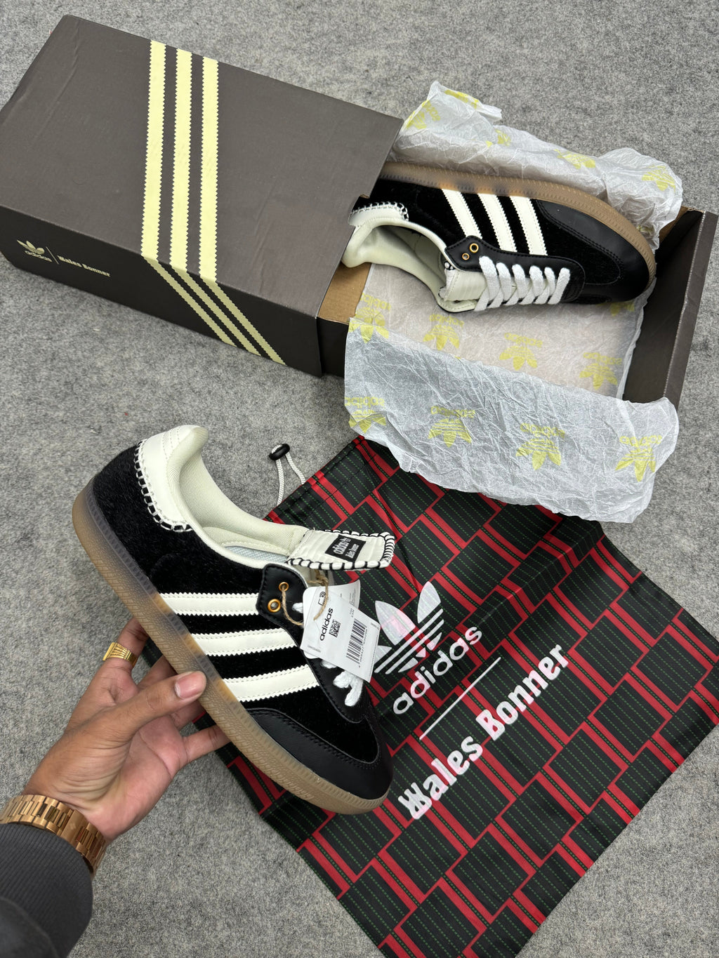 ADIDAS SAMBA PONY TONAL WALES BONNER 'CORE BLACK'
