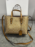 Coach Mollie Leather Tote Bag (Apricot)*🔥⚡