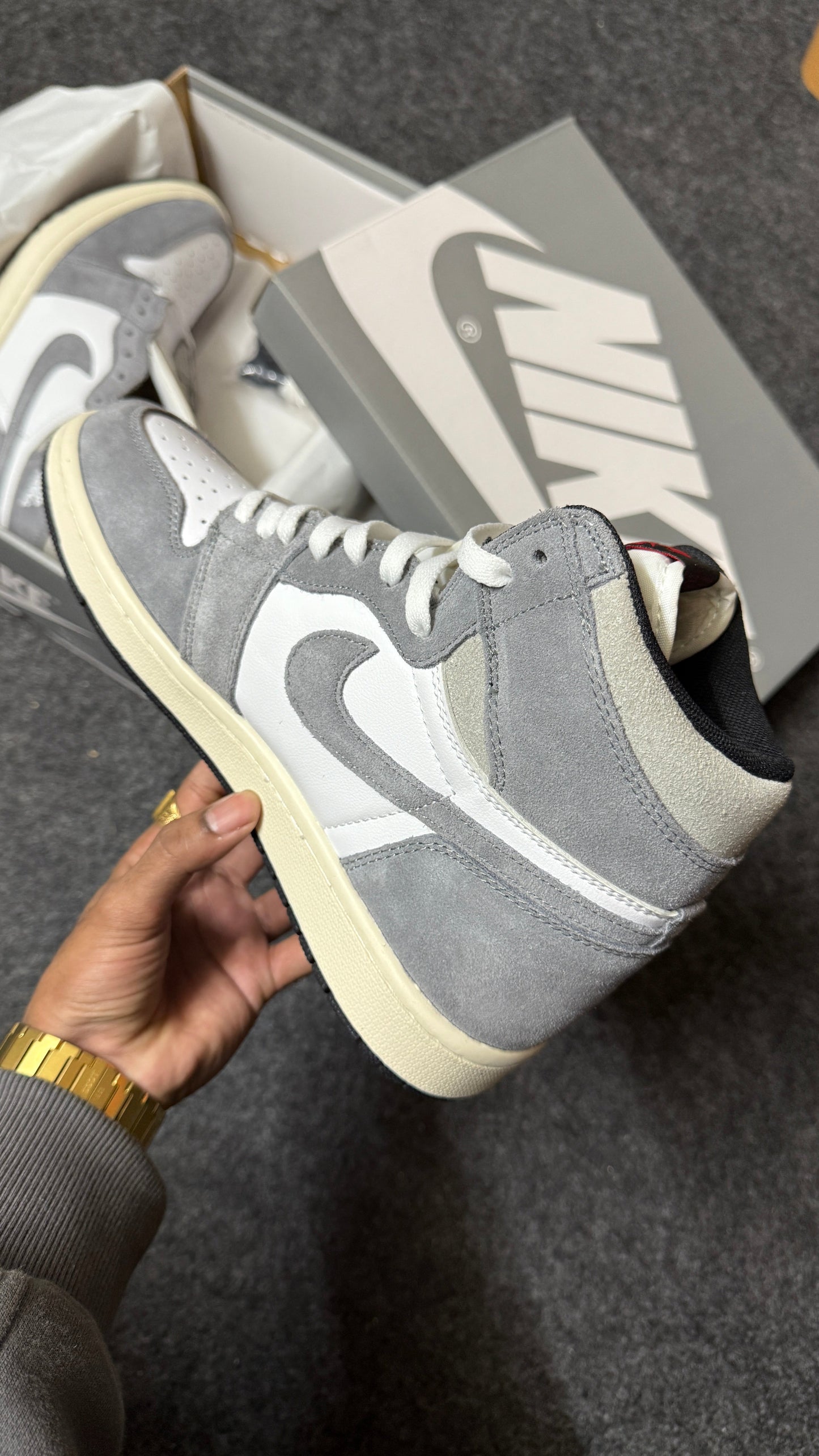 AJ 1 High 'Washed Grey'