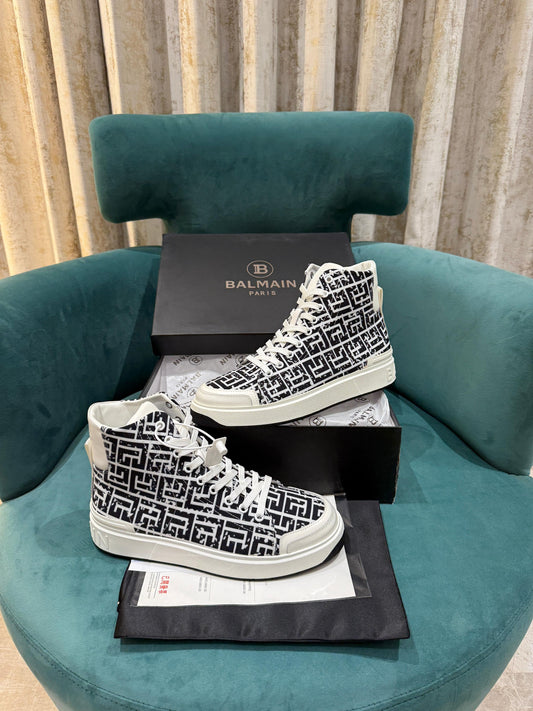 Balmain B-Court High Top Monogram 👟