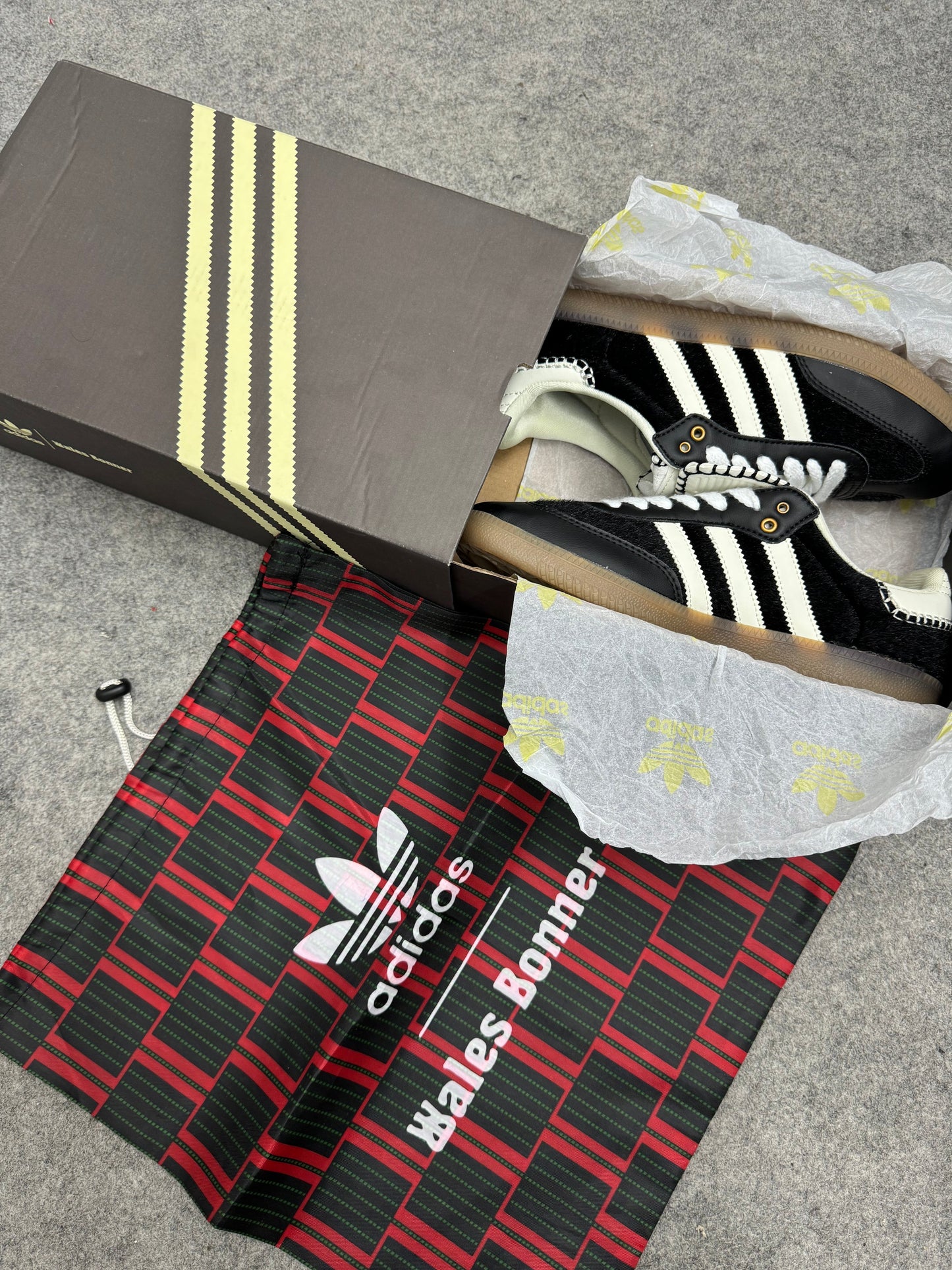 ADIDAS SAMBA PONY TONAL WALES BONNER 'CORE BLACK'
