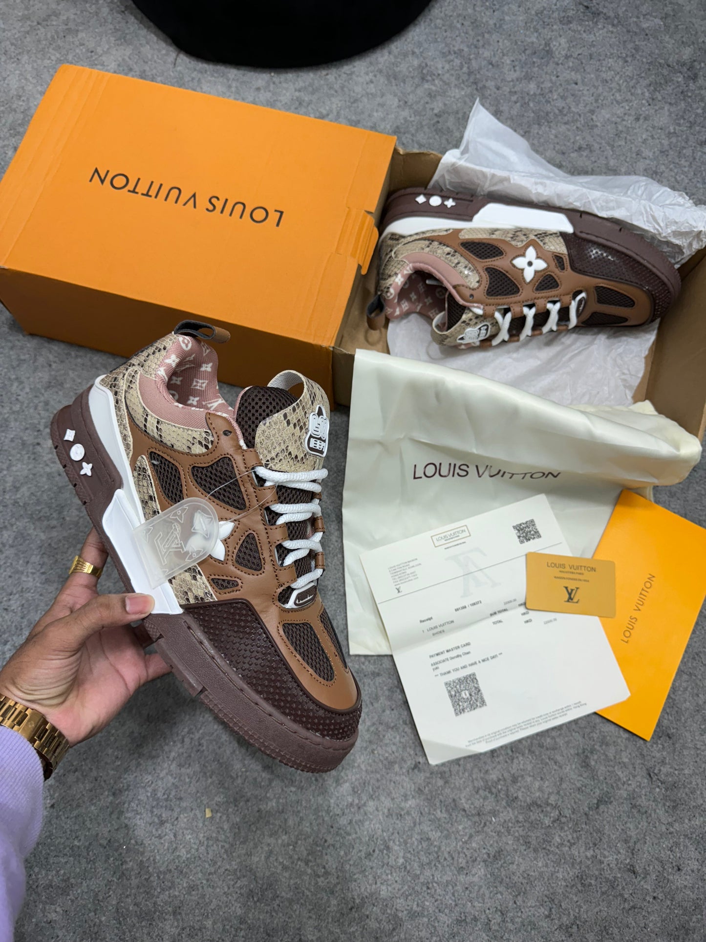 Louis Vuitton Skate 'Brown Snakeskin'