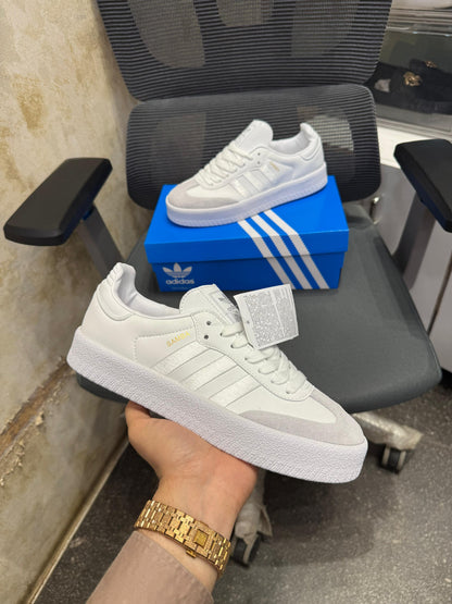 Adidas Samba  “Tripple white satin strip ”