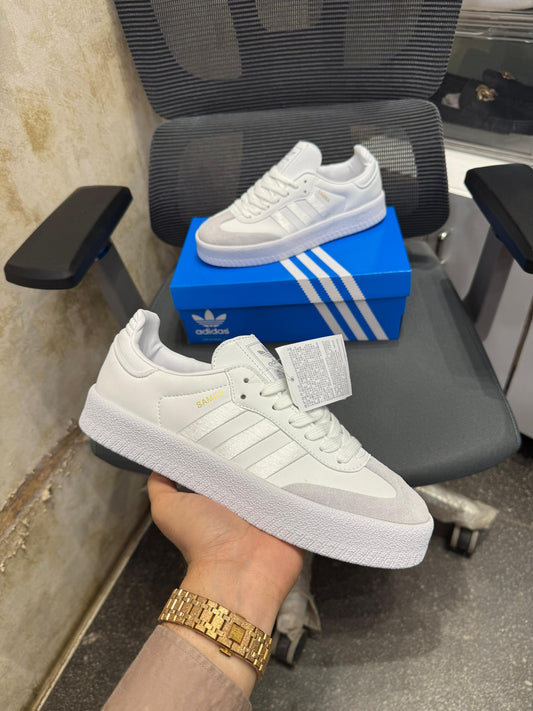 Adidas Samba  “Tripple white satin strip ”