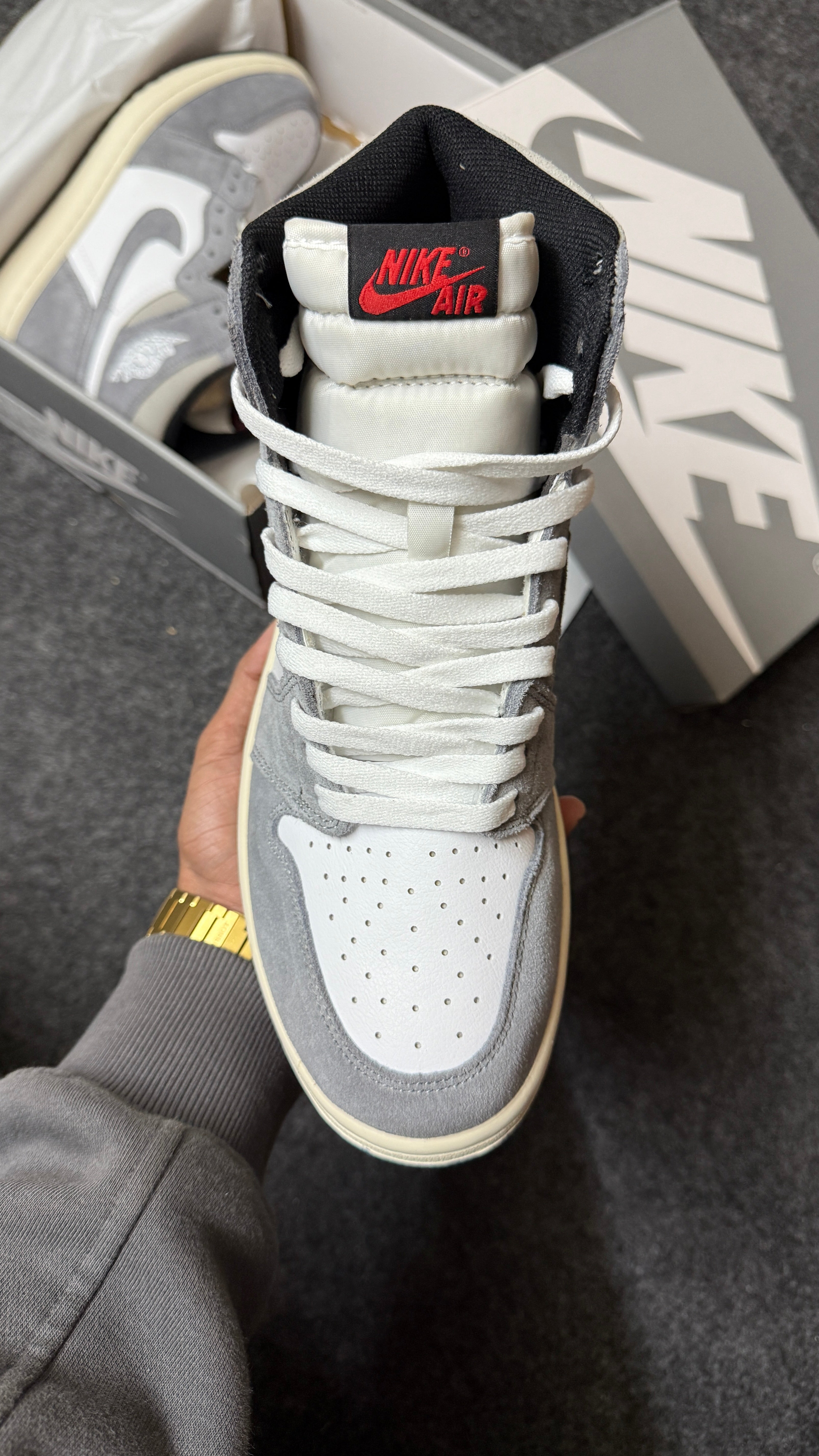 AJ 1 High 'Washed Grey'