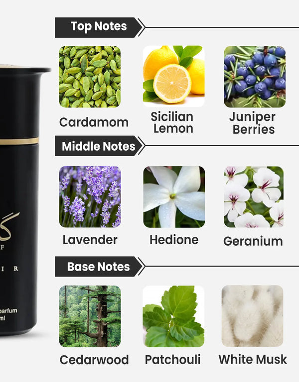 Ahmed Al Maghribi KAAF NOIR Perfume 100ml Extrait De Parfum