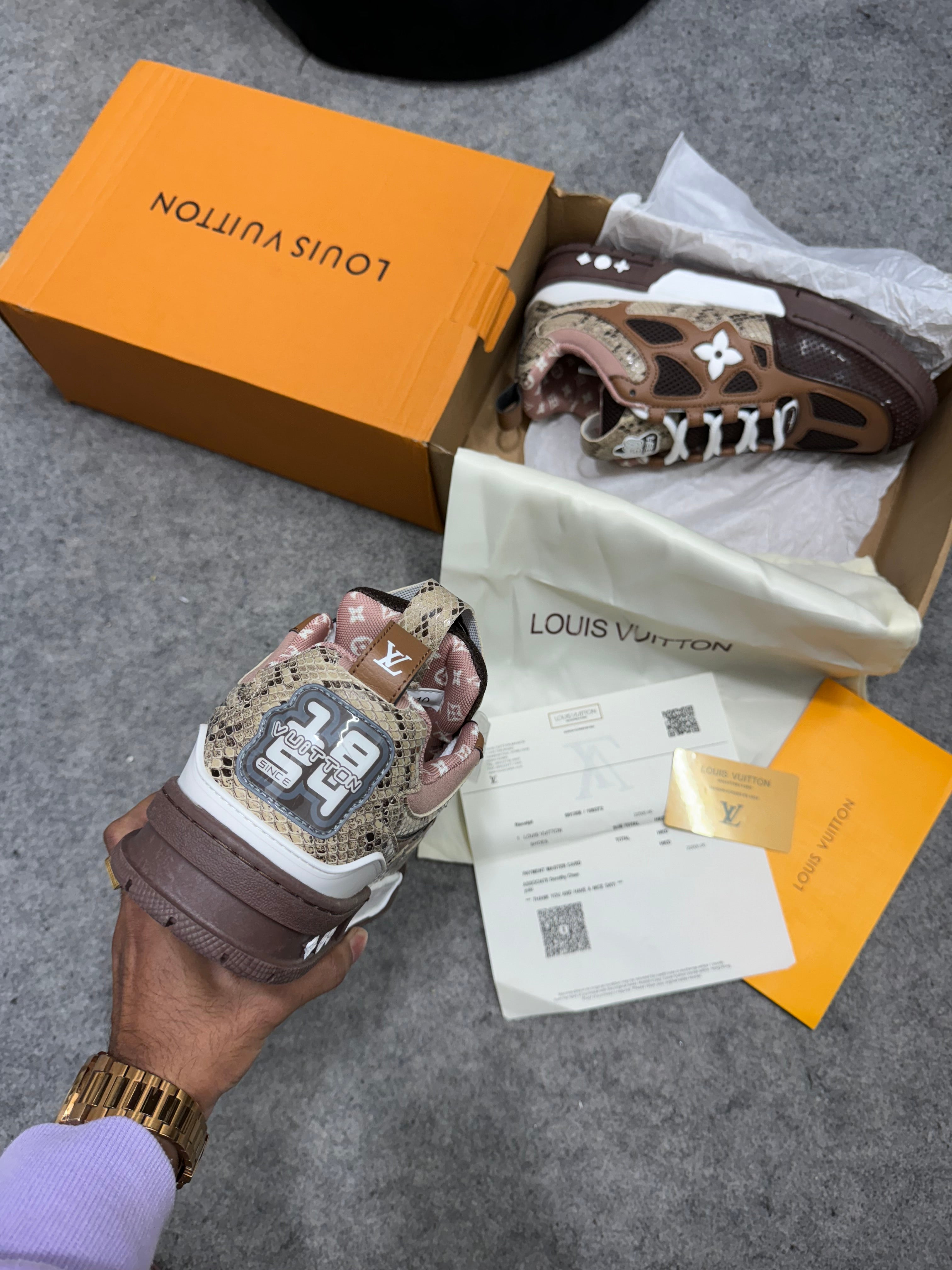 Louis Vuitton Skate 'Brown Snakeskin'