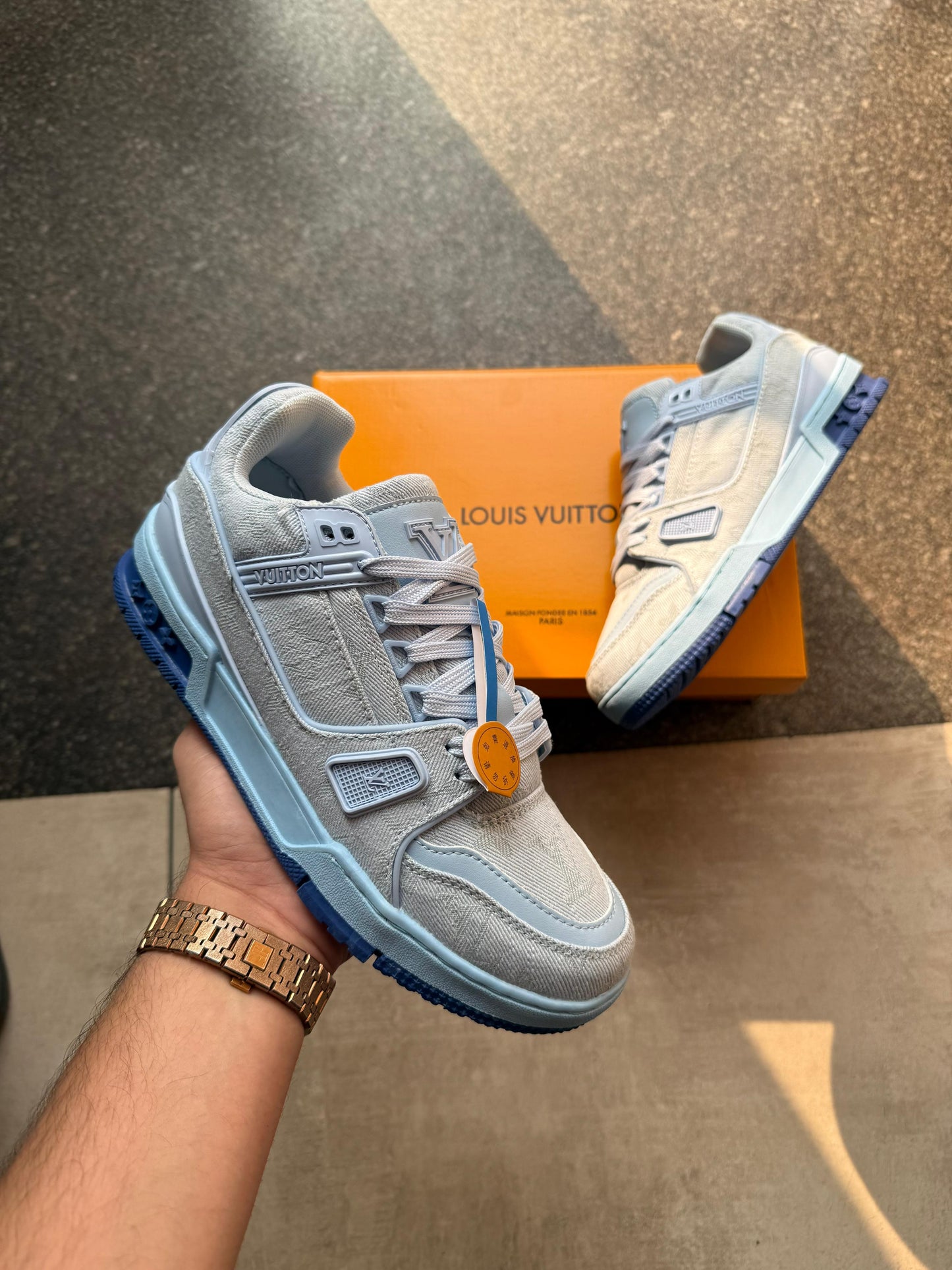 Louis Vuitton Trainer Denim Blue